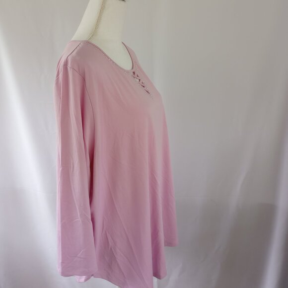 Ruby Rd. Woman Pink Pull Over Blouse - Picture 5 of 10